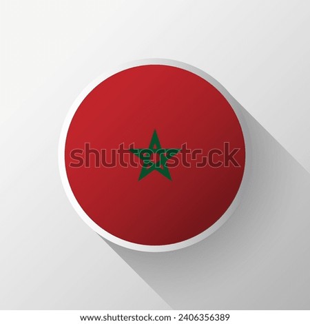 Creative Morocco Flag Circle Badge