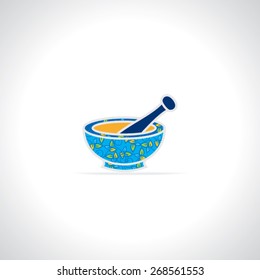 creative mortar pastel vector illustration