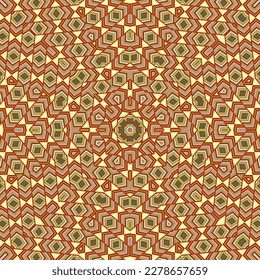 Creative mosaic endless ornament graphic design. Funky bandana motif. Mix geometry pattern. Asian ethnic design. Royal background.