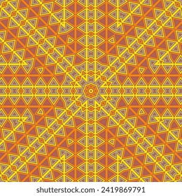 Creative mosaic endless ornament graphic design. Flat curtain motif. Mix mosaic pattern. Arabic traditional print. Decor elements.