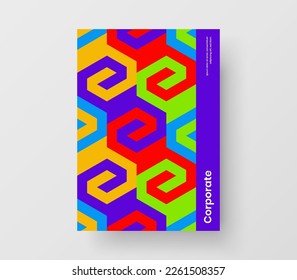 Diseño de informes anuales de mosaicos creativos. Concepto moderno de diseño vectorial A4 de la lista de mano.
