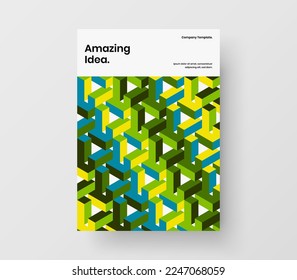 Diseño de identidad de empresa de patrones de mosaico creativo. Increíble concepto de vector de diseño de portada corporativa.