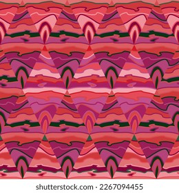 Creative mosaic seamless background pattern. Abstract geometric backdrop. Design for fabric, textile print, wrapping paper, cover. Vector illustration