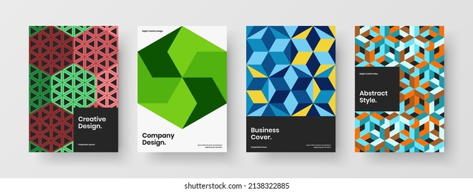 Composición creativa de la plantilla de rótulos de mosaicos. Diseño de diseño de vectores de postales de moda.