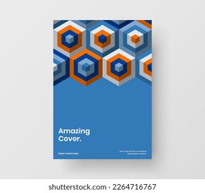 Diseño de postal de mosaicos creativos. Impresionante plantilla vectorial de diseño de portada de libros.