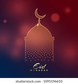 creative mosque design for eid mubarak festival