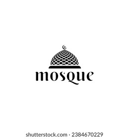 Creative mosque dome logo icon design vector template