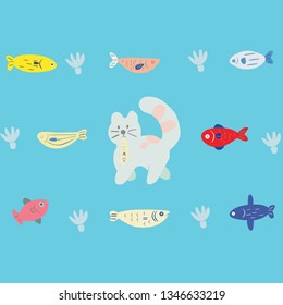 creative motives of cats and fish