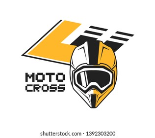 Creative moto cross driver symbol