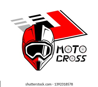 Creative moto cross driver symbol