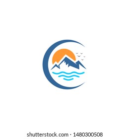 creative mountain company logo template