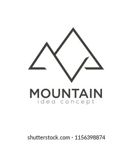 Creative Mountain Concept Logo Design Template