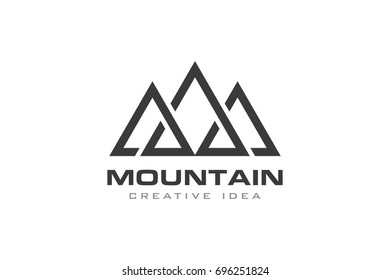 Creative Mountain Concept Logo Design Template