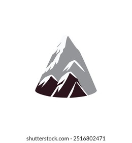 Diseño creativo del icono de la montaña por el ilustrador 