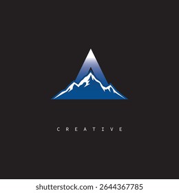 A Creative Mountain Logo Bold Gradient Letter mark Branding Design for Business Outdoor Brands