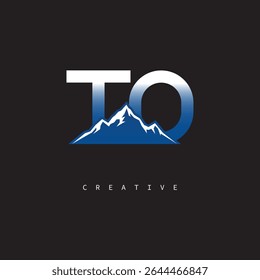 TO Creative Mountain Logo Bold Gradient Letter mark Branding Design for Business Outdoor Brands