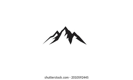 Creative Mountain Peak Black Logo Vector