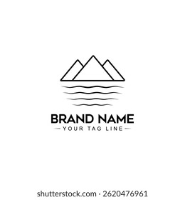 Creative Mountains und River Minimal Logo Design