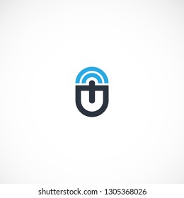 Creative Mouse Wifi Logo Design