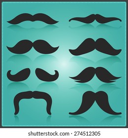 Creative Moustache Vector Design. Vector Elements. Minimal Isolated Movember Illustration. EPS10