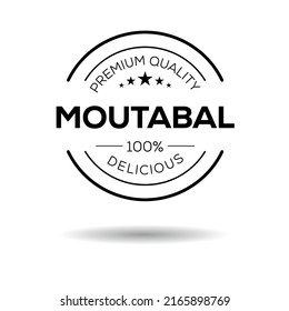 Logotipo creativo (Moutabal), pegatina Moutabal, ilustración vectorial.