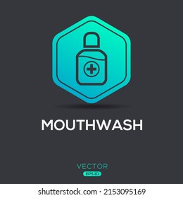 Creative (Mouthwash) Icon, Vector sign.