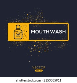 Creative (Mouthwash) Icon, Vector sign.