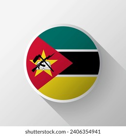 Creative Mozambique Flag Circle Badge