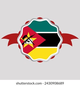 Creative Mozambique Flag Sticker Emblem