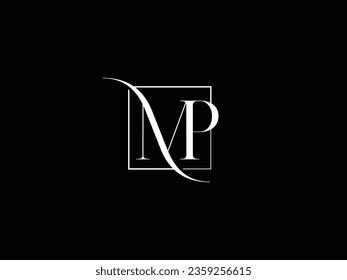 Creative mp, pm initial letter monogram business logo design vector template	