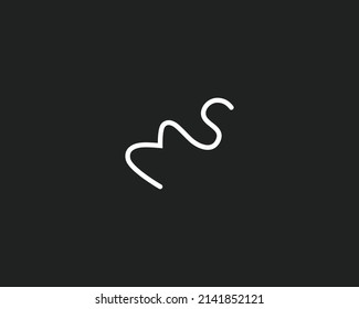 Creative MS abstract letters logo