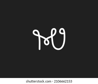 Creative MU logo letter design vector