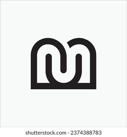 Kreatives MU- oder UM-Initial-Monogram-Kunstmuster mit elegantem, modernem Logo-Design