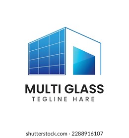 Creative multi glass logo design vector template