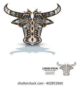 Creative multicolor and black and white logo and brandbook elements