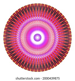 Creative multicolored lines round symbol. Abstract symmetrical logo. Mosaic colorful beautiful dashed. Circle line modern dotted floral art icon. Colored pattern ornament wheel decorative illustration