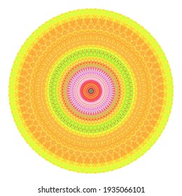 Símbolo de redondeo de puntos multicolores creativos. Resumen del logotipo simétrico. Bellas perlas de colores mosaicos. El círculo marca un icono de arte floral de píxel moderno. ilustración decorativa de la rueda ornamental de patrones coloreados.