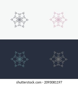 creative multicolour mandala vector icon symbol for logo template design