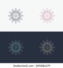 creative multicolour mandala vector icon symbol for logo template design