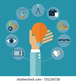 Creative multimedia ideas icons