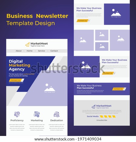 Creative Multipurpose Business B2B Email Newsletter Template Design For Business