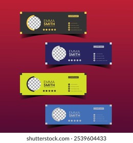 Firmas creativas de correo electrónico de negocios multipropósito Plantilla mínima de correo o pie de página de correo electrónico