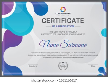 Creative multipurpose new eps certificate design for every sectors and trendy certificate design