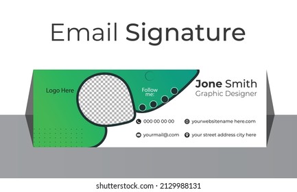 Creative Multipurpose vector business email signature or email footer template design
