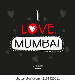 Creative (Mumbai) text, Can be used for stickers and tags, T-shirts, invitations, vector illustration.