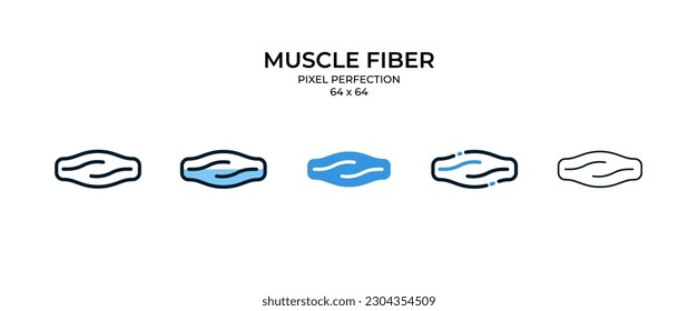 Creative muscle fiber icon in different style vector illustration. two colored icons designed in filled, outline, line and stroke style can be used for web, mobile, ui