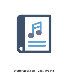Creative Music Book Icon for Education