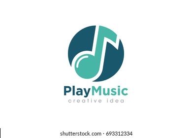 Creative Music Concept Logo Design Template