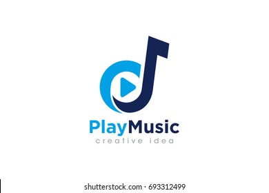 Creative Music Concept Logo Design Template