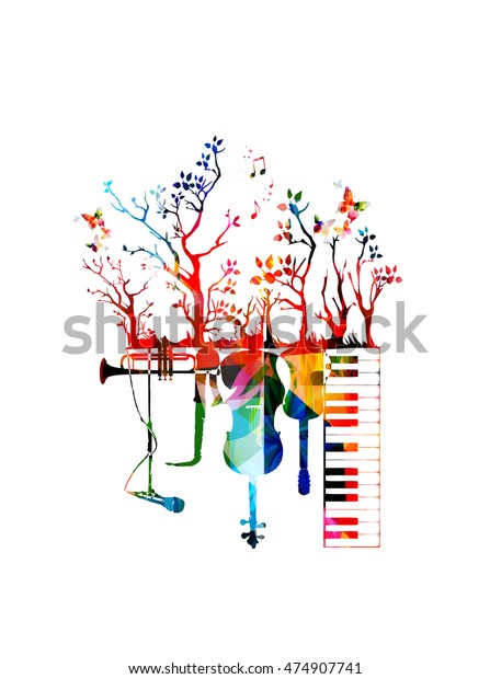 Creative Music Concept Vector Illustration Music Stock Vector (Royalty ... Rainbow Piano Backgrounds